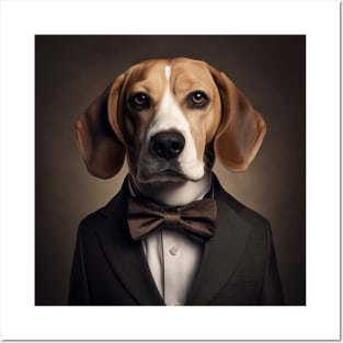 Beagle Dog in Suit Posters and Art